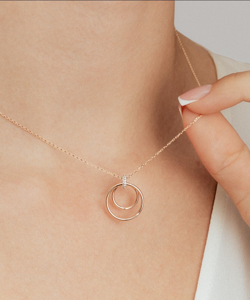 Kuldkett tsirkoonist ripatsiga Goldinga VXXFFOR6N206600-V-WR-FCZ