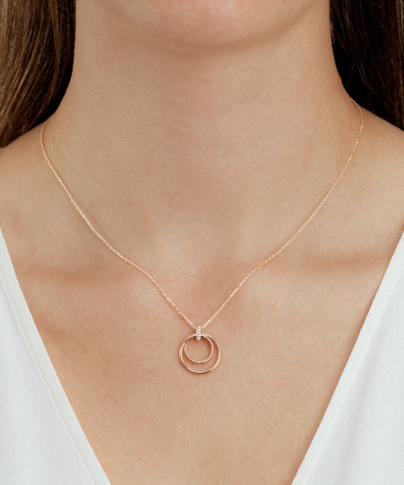 Kuldkett tsirkoonist ripatsiga Goldinga VXXFFOR6N206600-V-WR-FCZ