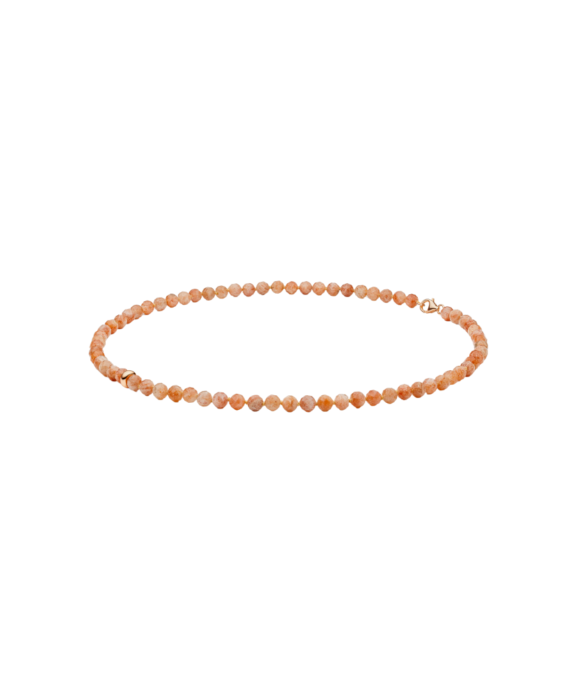 Päikesekivide ja kullatud hõbedaga kaelakee