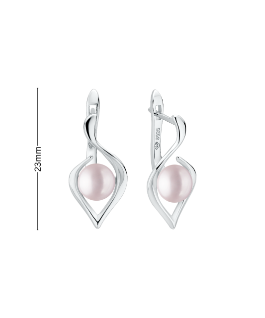 Hõbekõrvarõngad pärlitega