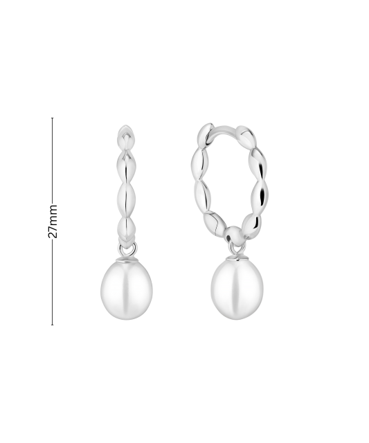 Hõbekõrvarõngad pärlitega