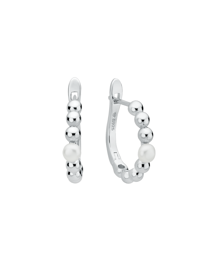 Серьги из серебра с жемчугом