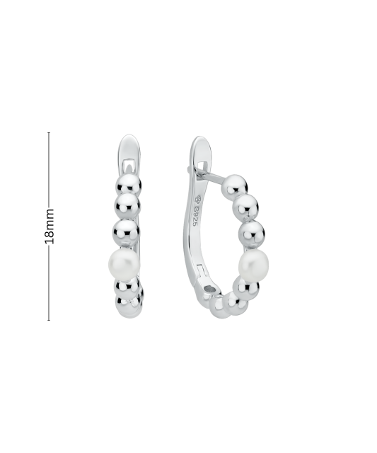 Hõbekõrvarõngad pärlitega