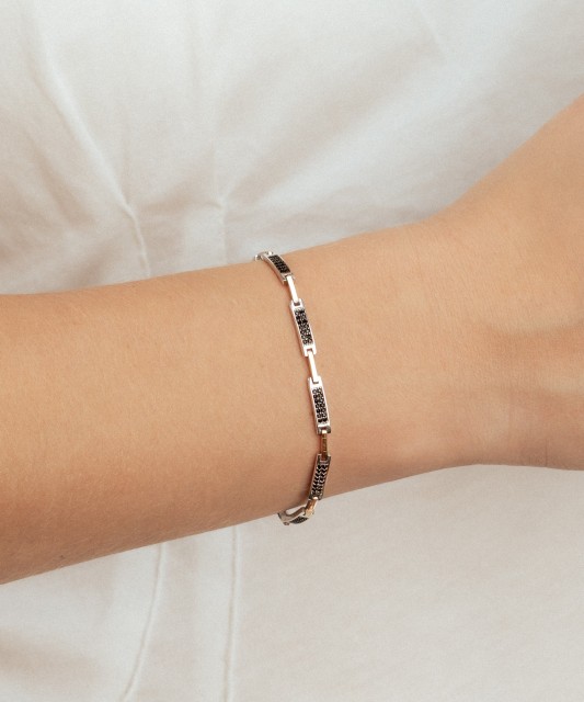 Hõbekäevõru tsirkoonidega kullatud