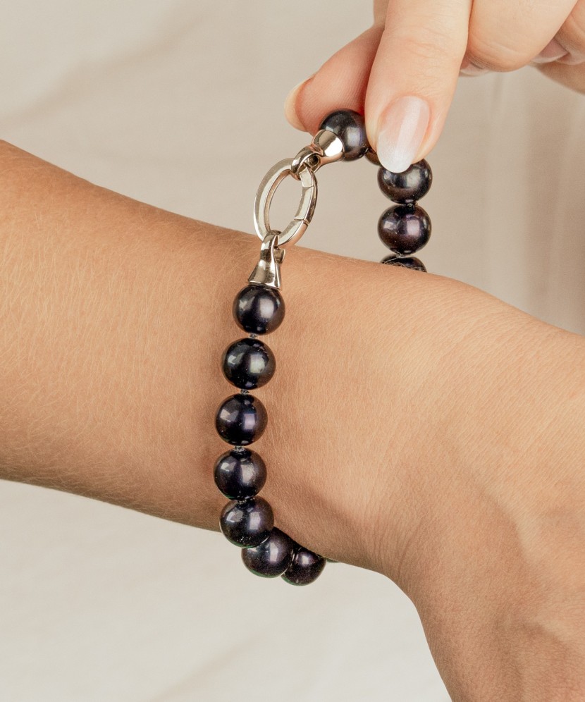 Браслет из серебра с пресноводным жемчугом