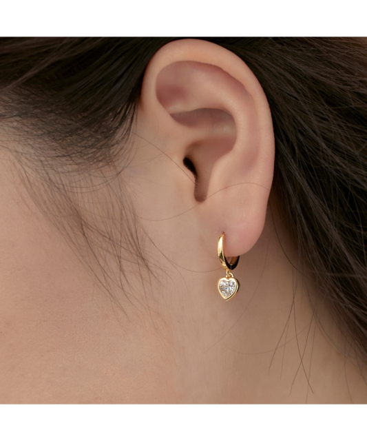 Kullatud hõbekõrvarõngad tsirkoonidega