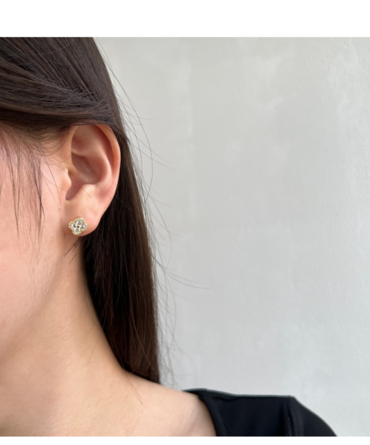 Kullatud hõbekõrvarõngad tsirkoonidega