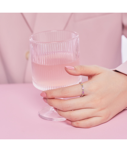 Серебряное кольцо с цирконами