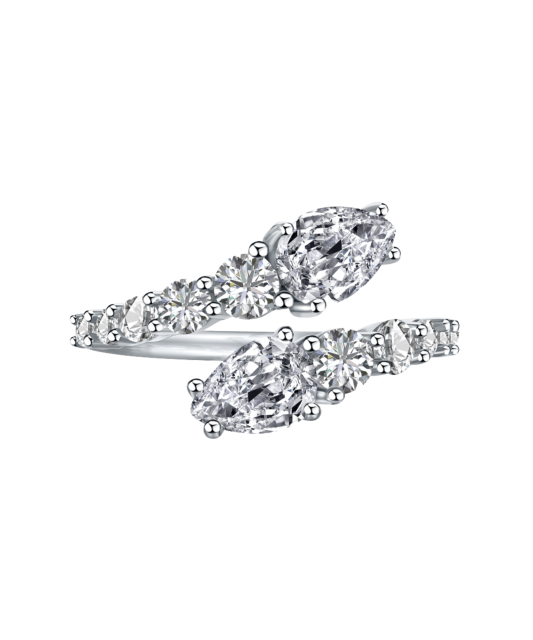 Hõbesõrmus tsirkoonidega