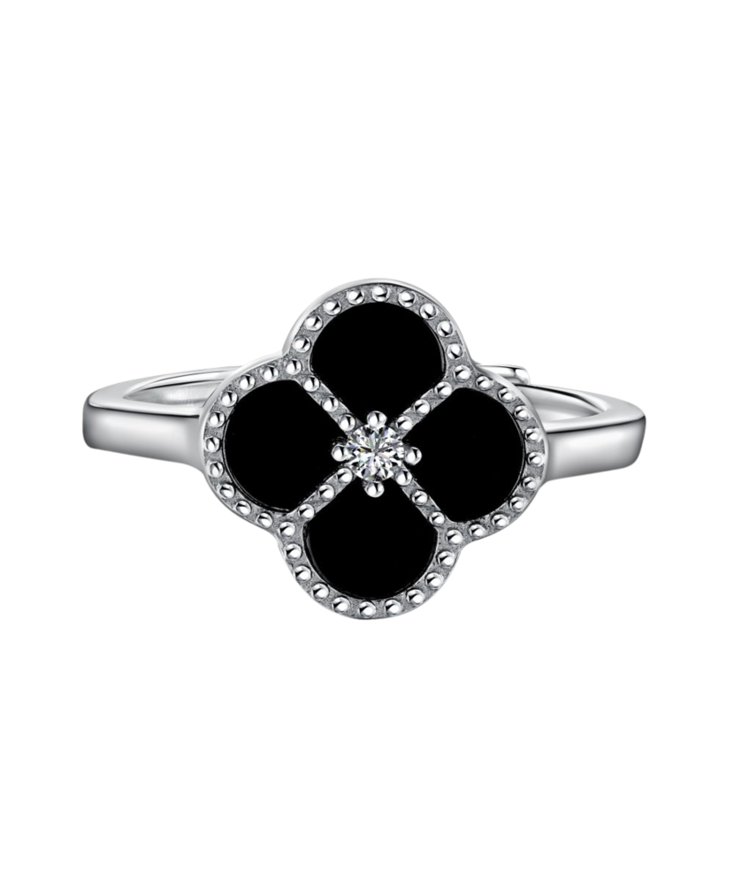 Hõbesõrmus oonüksi ja tsirkoonidega