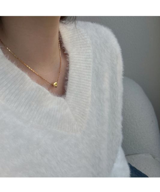 Kullatud hõbedane kett ripatsiga "Süda"