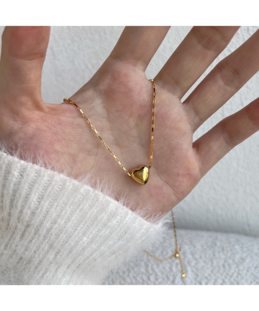 Kullatud hõbedane kett ripatsiga "Süda"