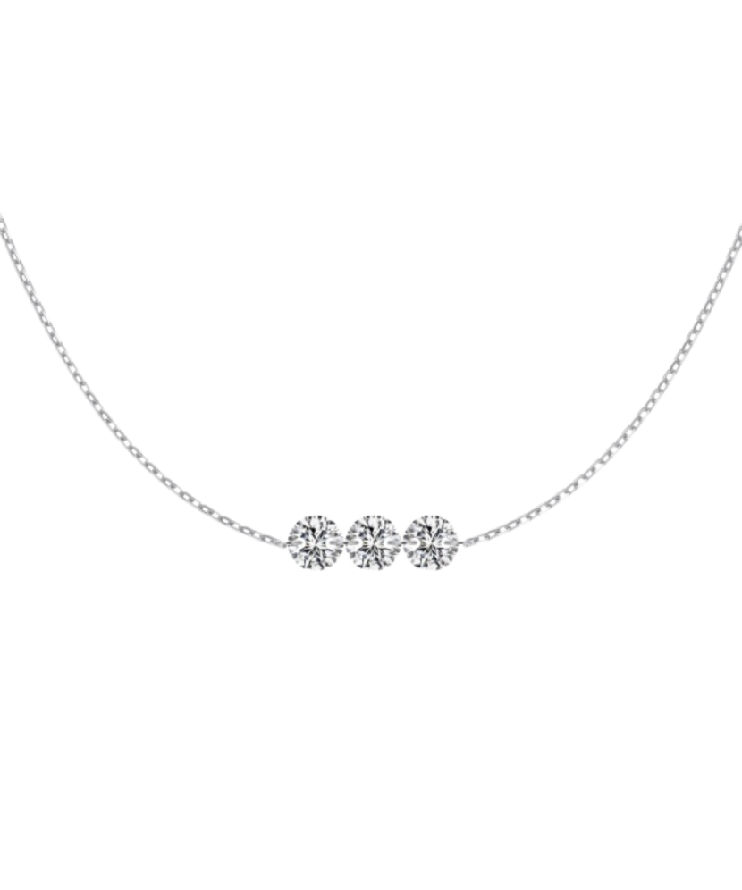 Hõbekett tsirkoonist ripatsiga