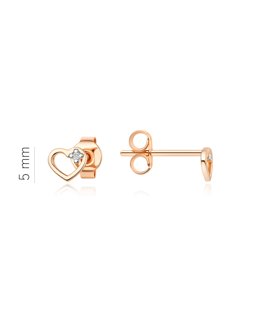 Kuldkõrvarõngad briljantidega "Süda"