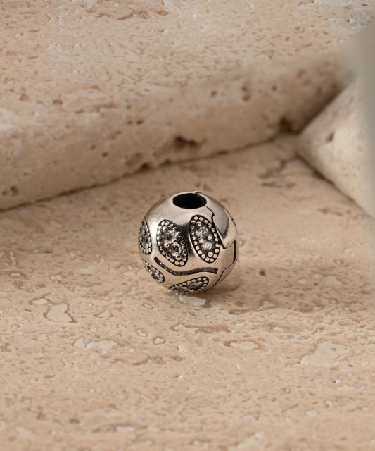 Позолоченная подвеска из серебра "Бочонок" с цирконами