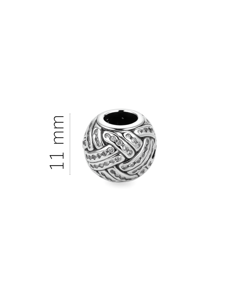 Позолоченная подвеска из серебра "Бочонок" с цирконами