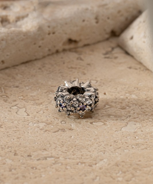 Серебряный подвеска с цирконами