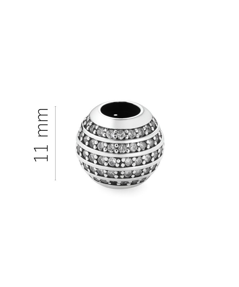 Позолоченная подвеска из серебра "Бочонок" с цирконами