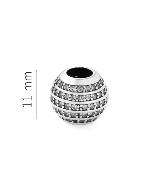 Позолоченная подвеска из серебра "Бочонок" с цирконами