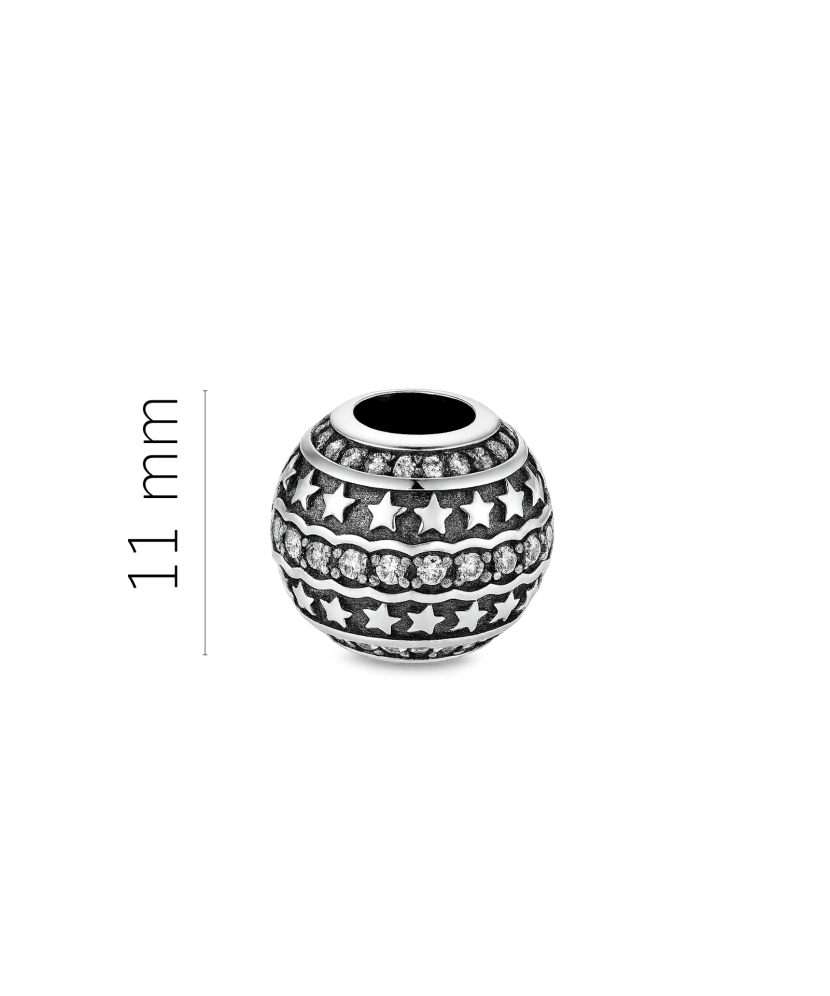 Позолоченная подвеска из серебра "Бочонок" с цирконами