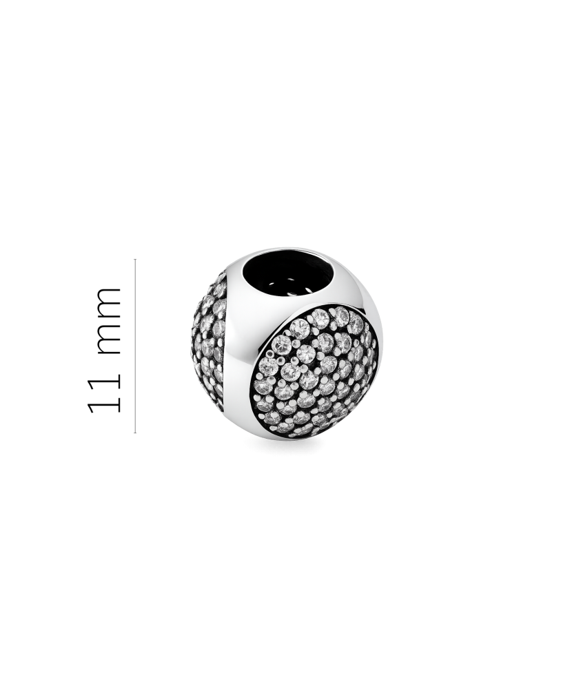 Позолоченная подвеска из серебра "Бочонок" с цирконами