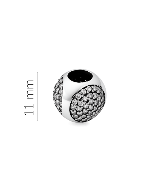 Позолоченная подвеска из серебра "Бочонок" с цирконами