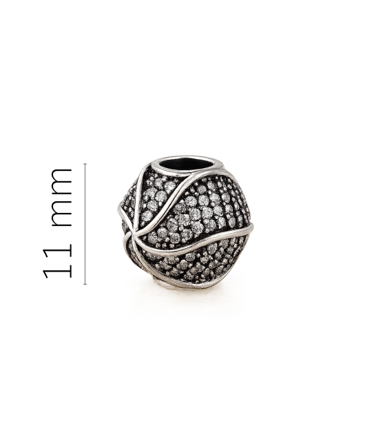 Позолоченная подвеска из серебра "Бочонок" с цирконами