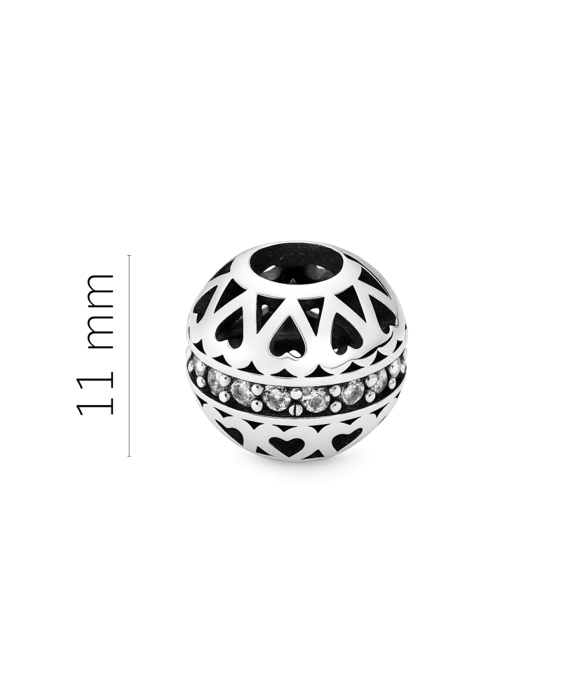 Позолоченная подвеска из серебра "Бочонок" с цирконами