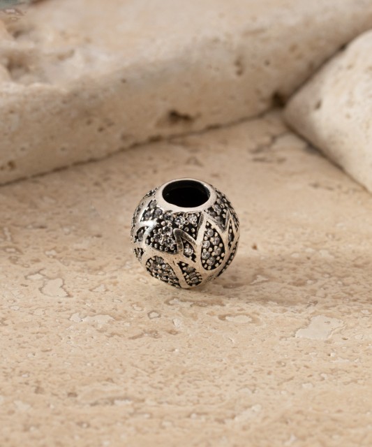 Позолоченная подвеска из серебра "Бочонок" с цирконами