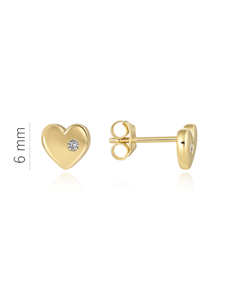 Kollase kullaga kõrvarõngad Briljantidega