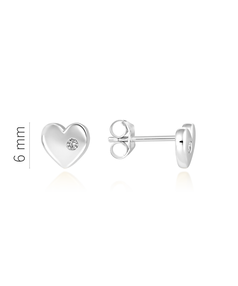 Valgest kullast kõrvarõngad teemantidega