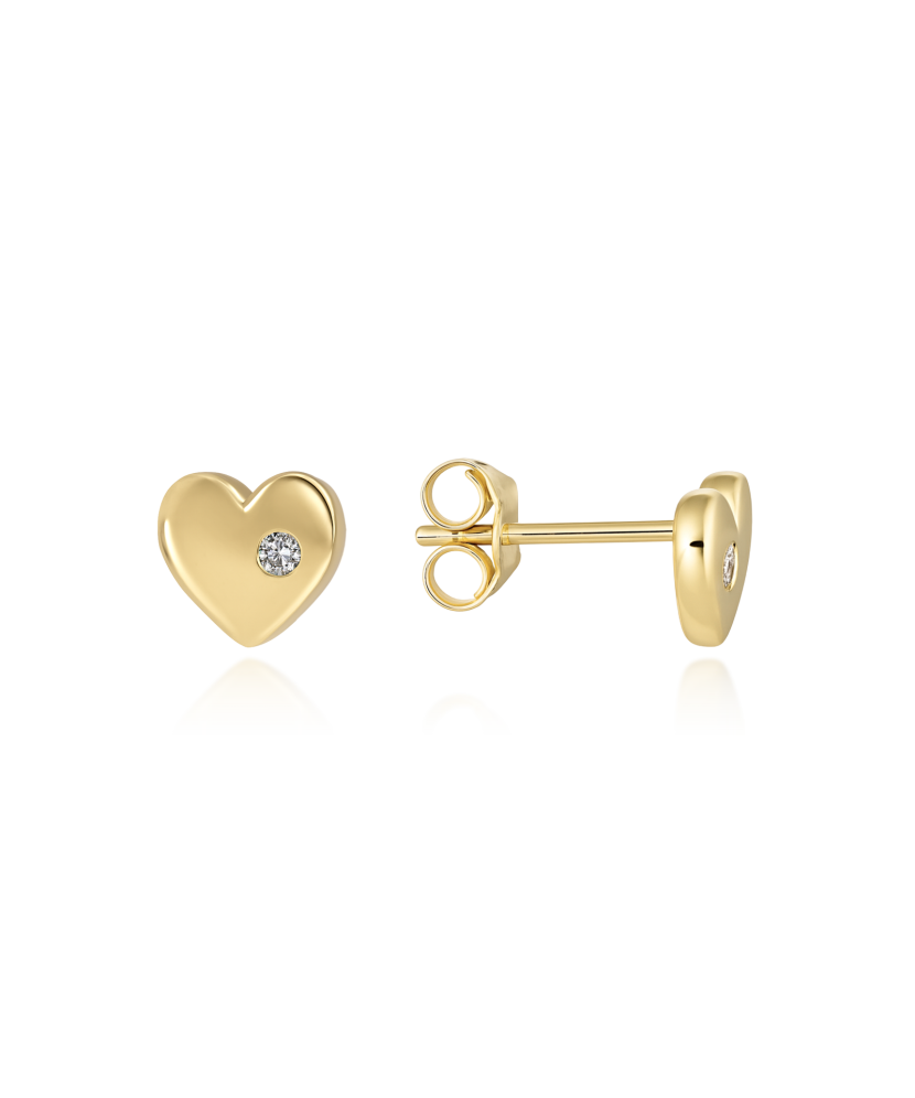 Kollase kullaga kõrvarõngad Briljantidega