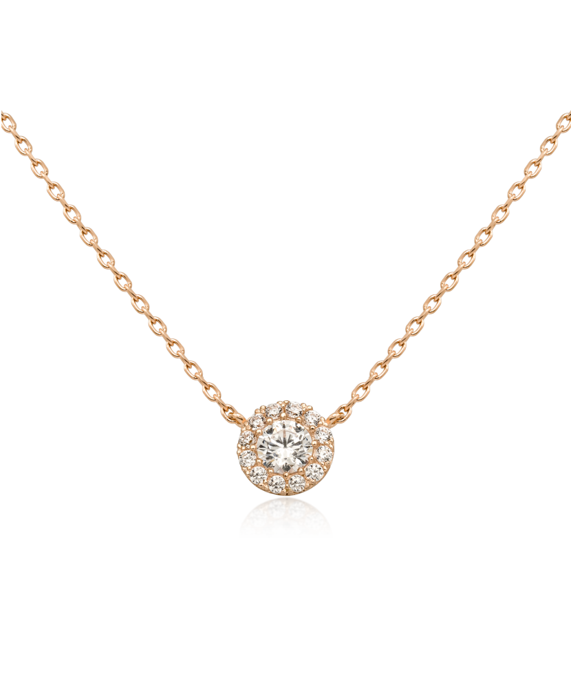 Золотая цепочка с подвеской из циркона