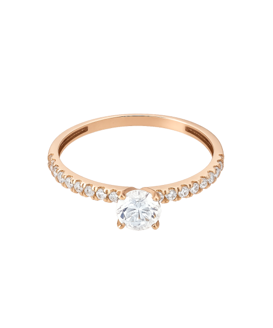 Kuldsõrmus tsirkoonidega