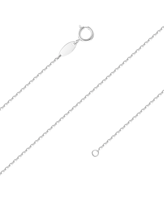 Valgest kullast kett "Anchor" 1.2mm