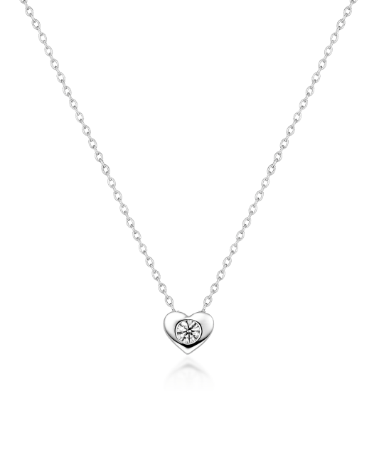 Kuldne kaelakee tsirkooniumist südame ripatsiga