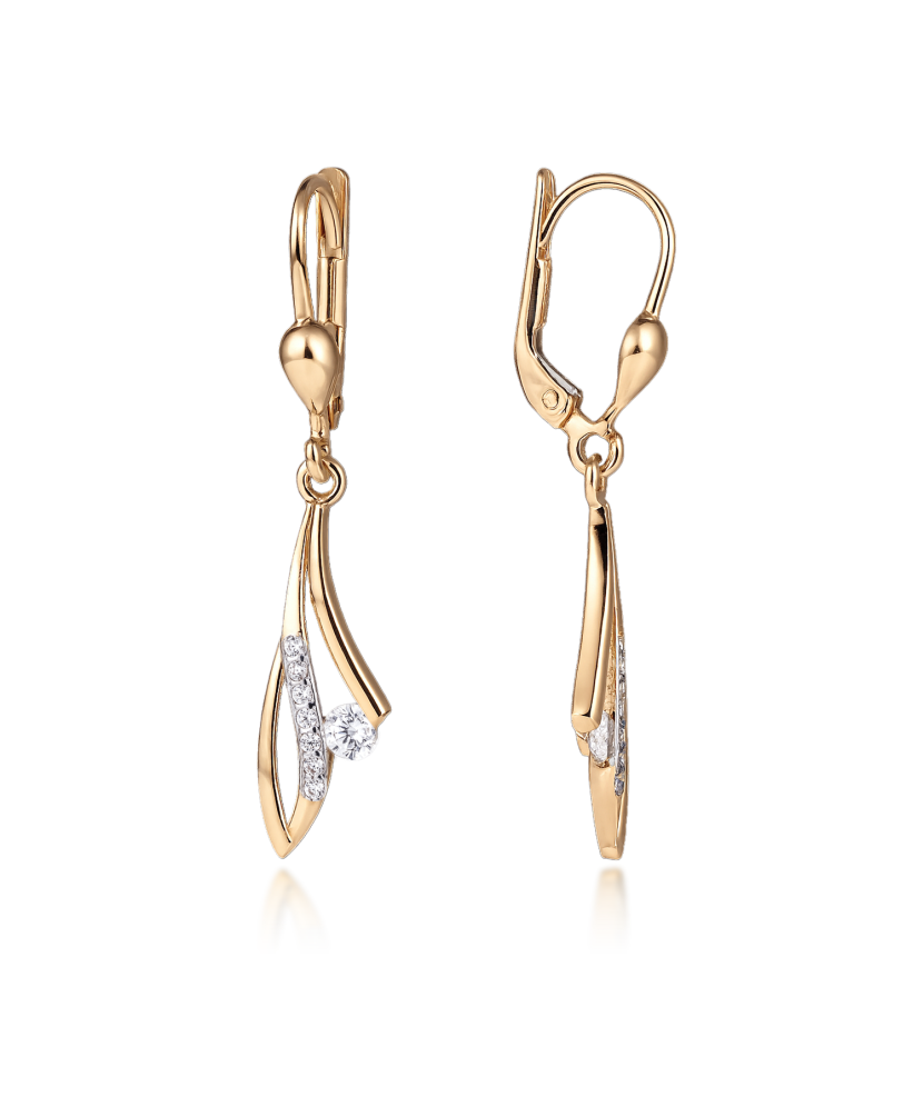 Kuldkõrvarõngad tsirkoonidega