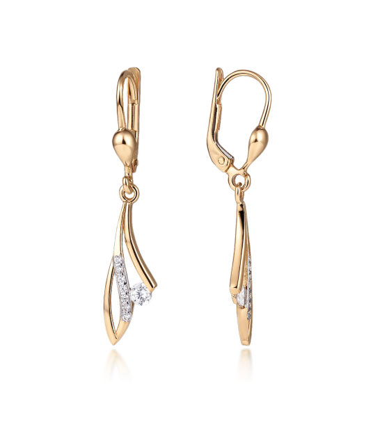 Kuldkõrvarõngad tsirkoonidega