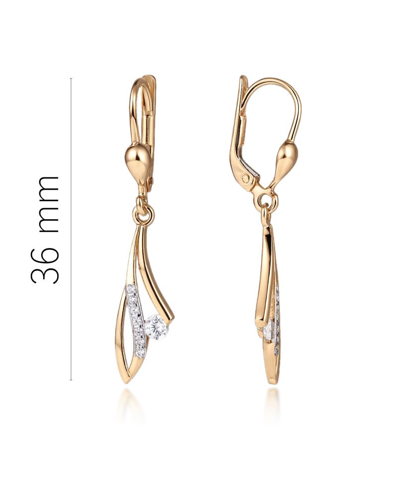 Kuldkõrvarõngad tsirkoonidega