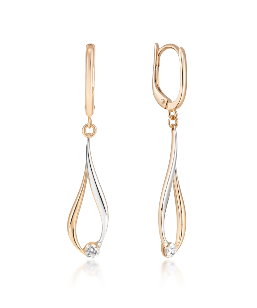 Kuldkõrvarõngad tsirkoonidega