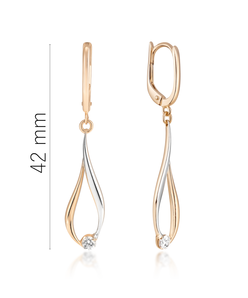 Kuldkõrvarõngad tsirkoonidega