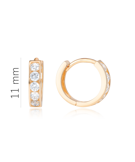 Kuldkõrvarõngad tsirkoonidega