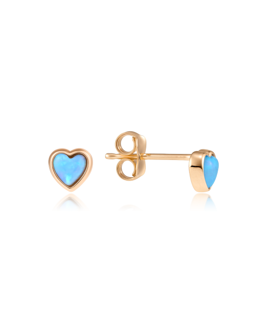 Kuldkõrvarõngad opaaliga "südamed"