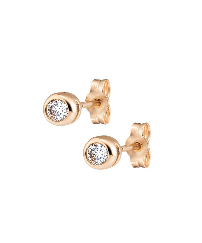 Золотые серьги с цирконами