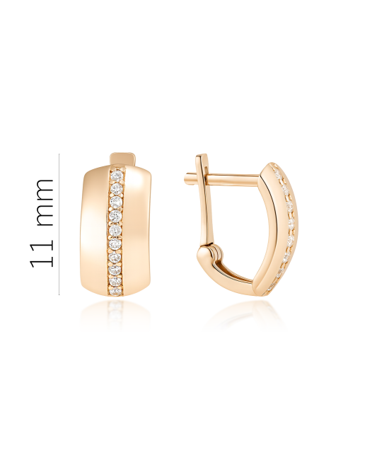 Kuldkõrvarõngad tsirkoonidega