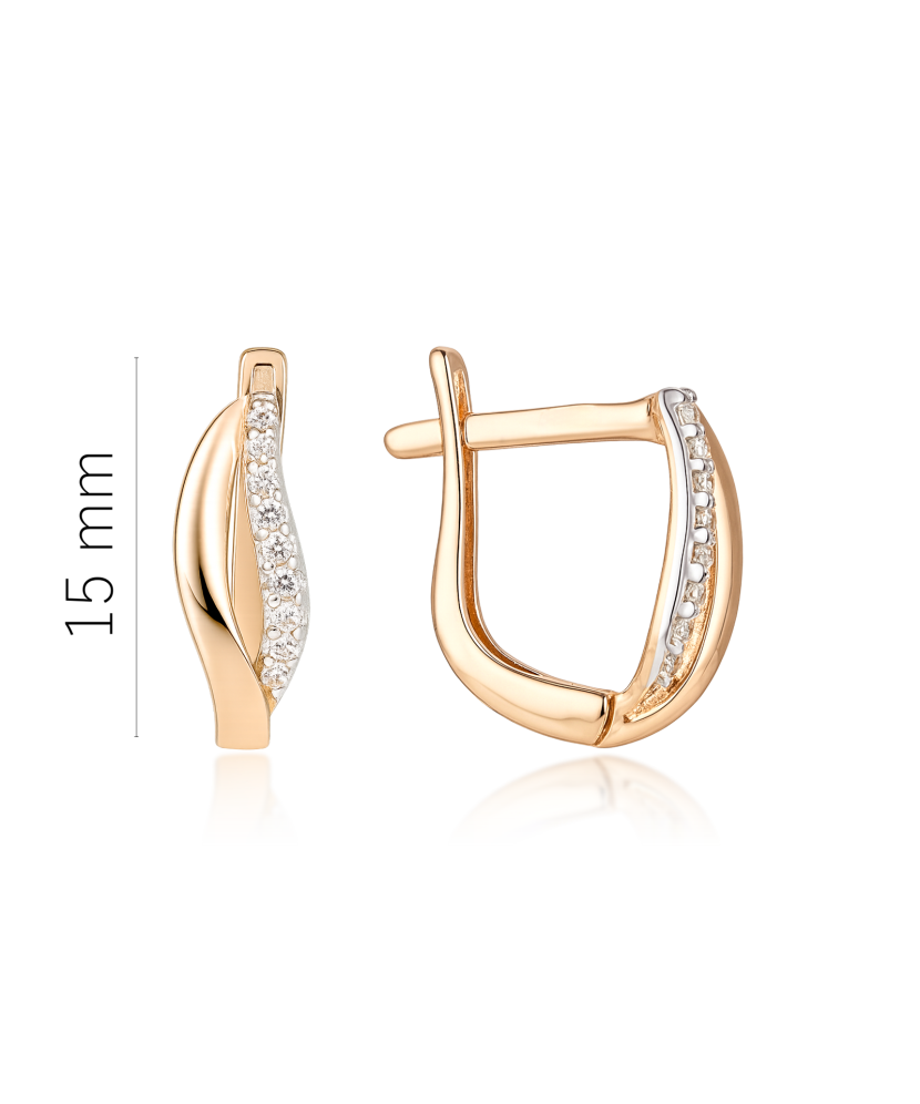 Kuldkõrvarõngad tsirkoonidega