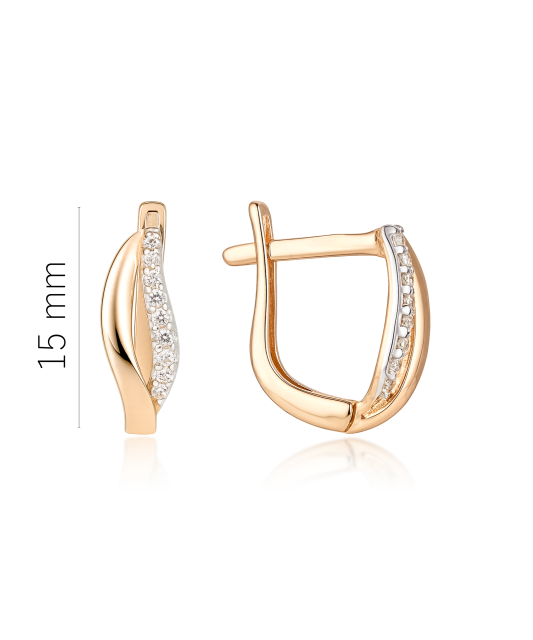 Kuldkõrvarõngad tsirkoonidega