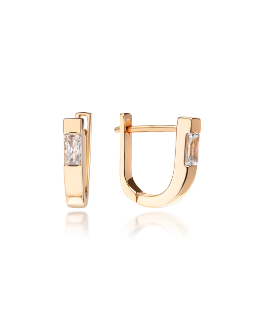 Kuldkõrvarõngad tsirkoonidega