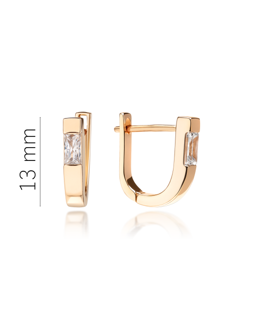 Kuldkõrvarõngad tsirkoonidega