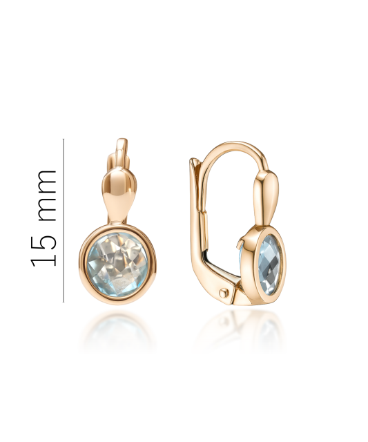 Золотые серьги с топазами